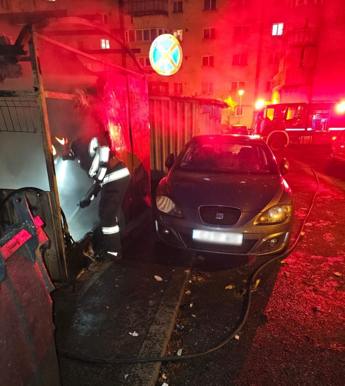 incendiu pubele