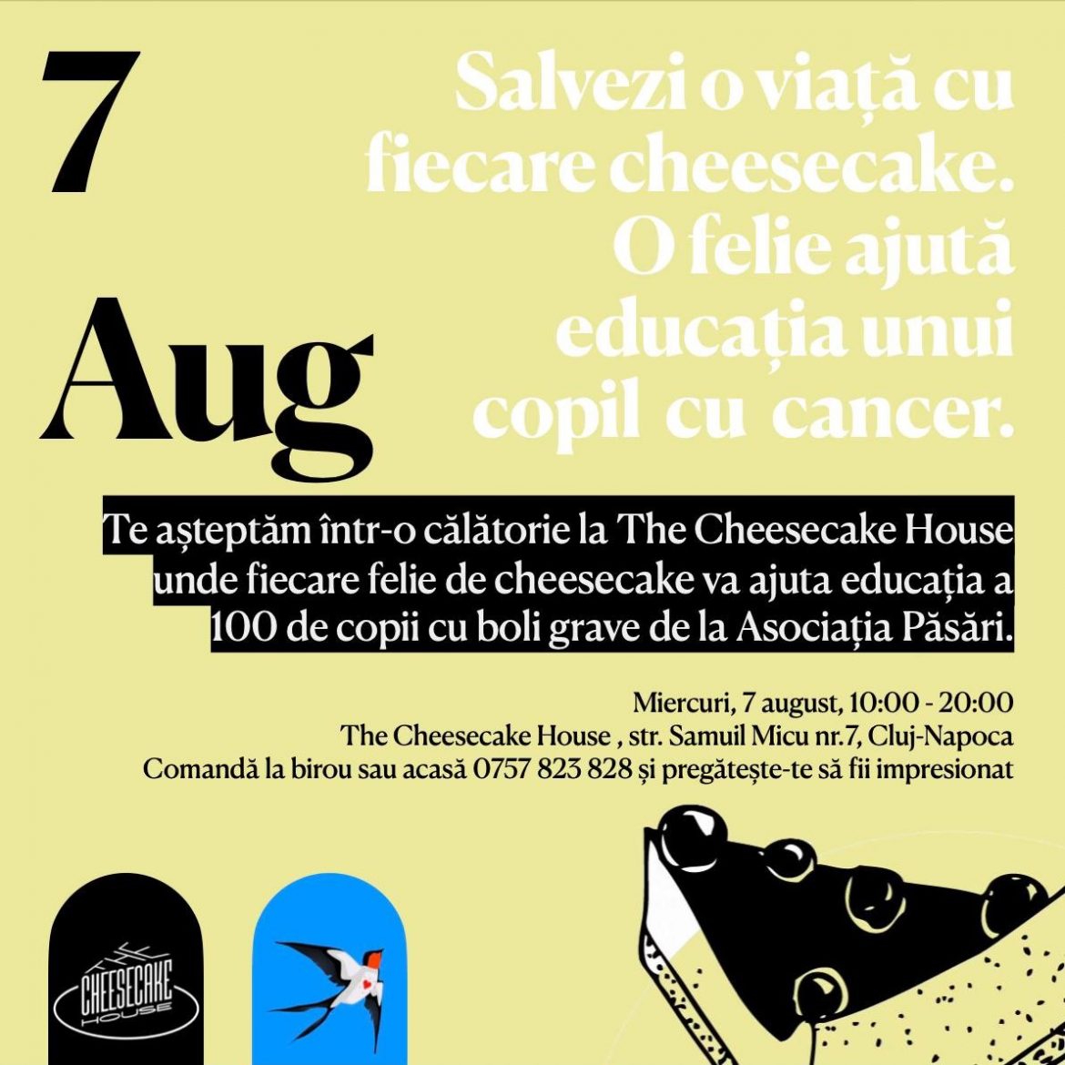 campanie asociatia pasari, cheesecake